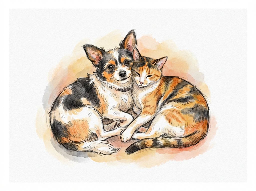 Flo and Lexi cuddling together